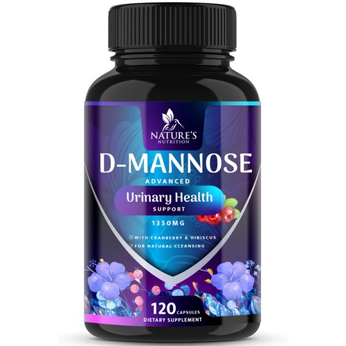 Colorful D-Mannose Design Needed for Nature's Nutrition Design by R O S H I N