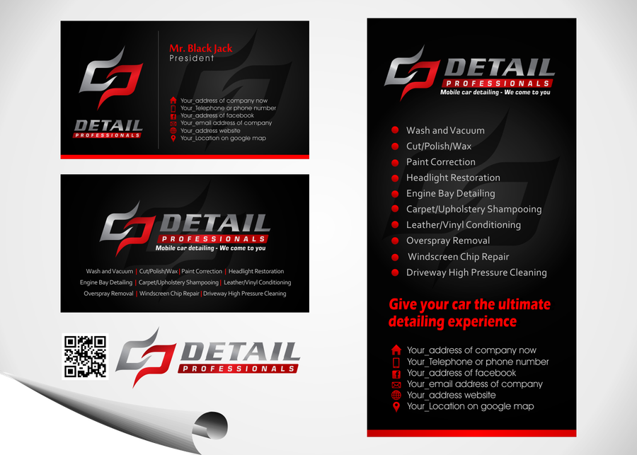 Business Cards For Car Detailing