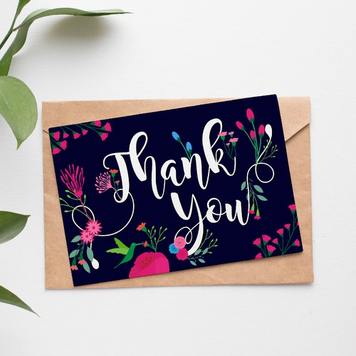 Thank you card design Design by Pau Pixzel