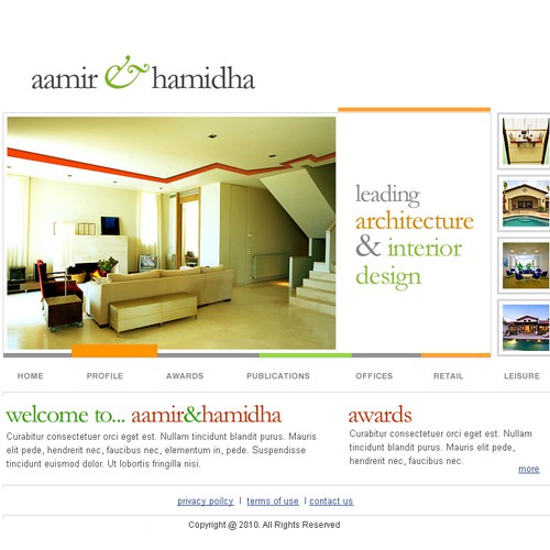 1-3 Page Website Template Design von iThoughts_babu