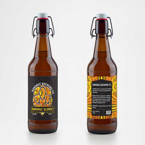 A Ugandan Beer Label Banange Blonde Product label contest