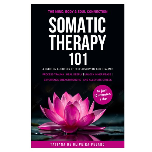 Beautiful & powerful book cover with a lotus flower design Design by 99_master