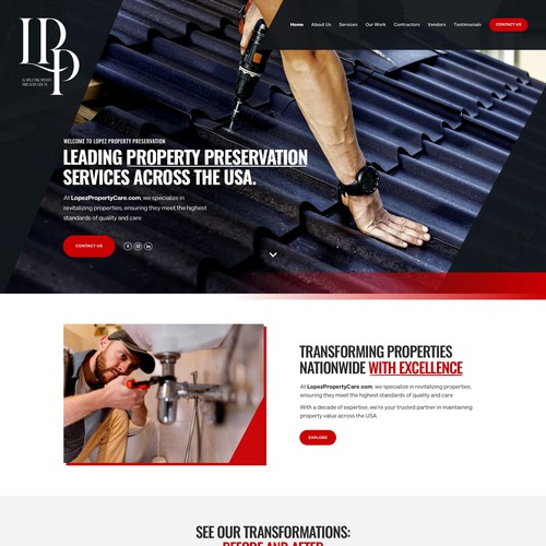Design a Modern Property Preservation Website Company Design by keilaMaria