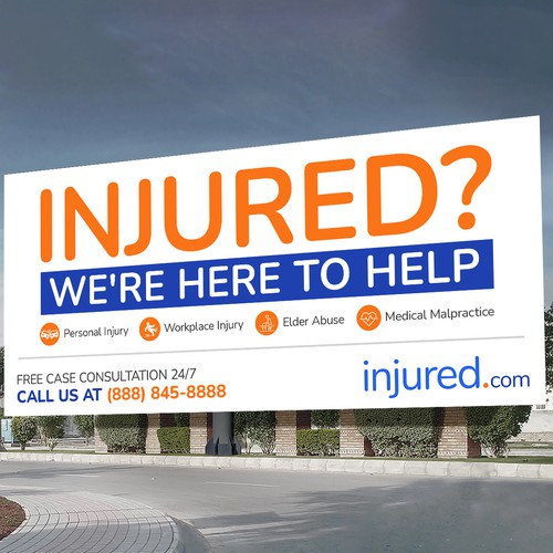 Injured.com Billboard Poster Design Design von Deep@rt
