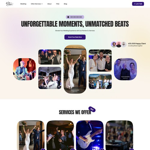 Dynamic DJ & Musician needs a website for weddings & corporate entertainment Design by WebPlanex