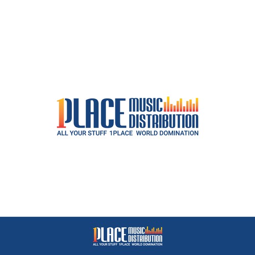 1Place Music Distribution Logo Logo design contest