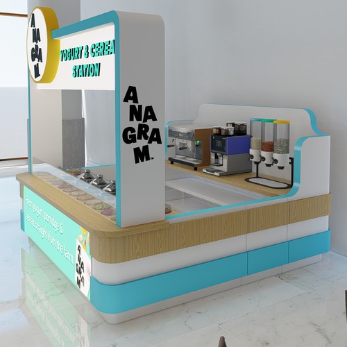 Design Design a 3D render for food serving kiosk di Gaeah