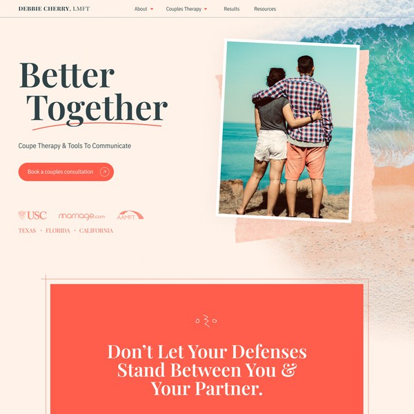 Soft and Modern Design for Couples Therapist