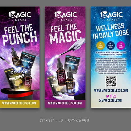 Magic 3 Sided Banner Design by M A D H A N