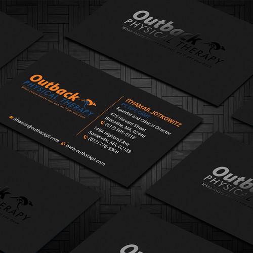 Business card for 2 clinic physical therapy office Design by Taaiebah