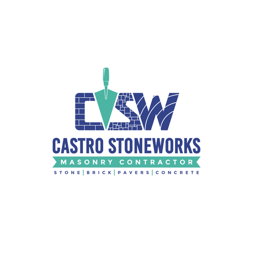I want to create a new logo for CASTRO STONEWORKS -  MASONRY COMPANY Diseño de Roni5859