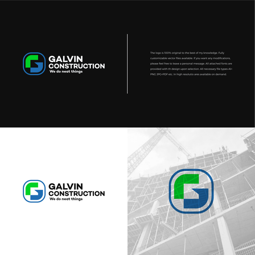 galvin construction logo Design by Giovani.M