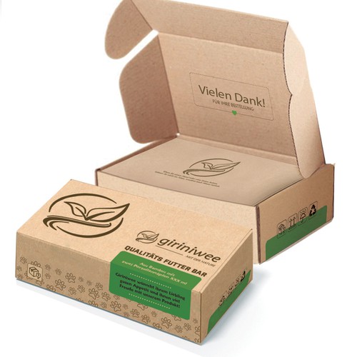 Verpackungsdesign für einen Futter Bar Karton Design by Lena Diser