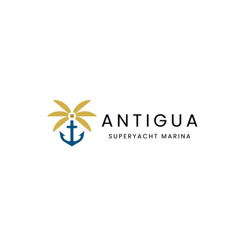 Logo for Antigua Superyacht Marina Design by NITIPIA Std.