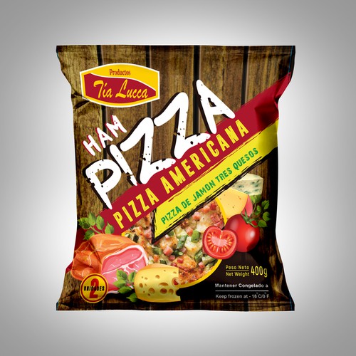 Design Something Cool Nice for our Mini  Pizza´s  Plastic Bags Packing. Design by Nirmana92