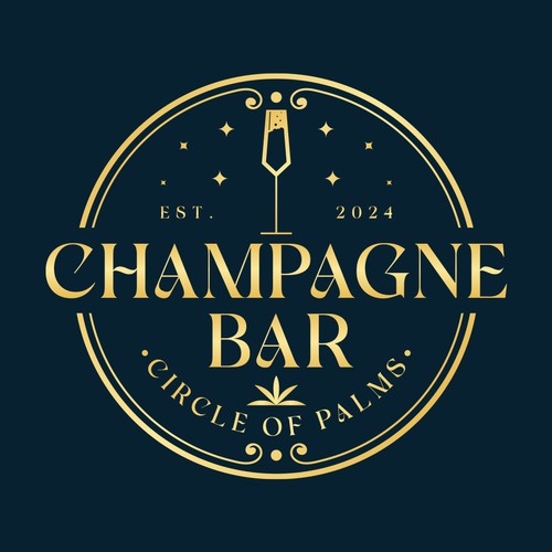 Luxury and modern Champagne Bar logo-ontwerp door Thespian⚔️