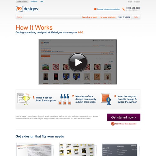 Redesign the “How it works” page for 99designs Design por jpeterson250