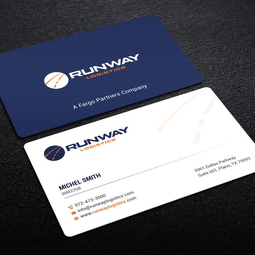 Runway Logistics Business Card Design by Ellestudio™