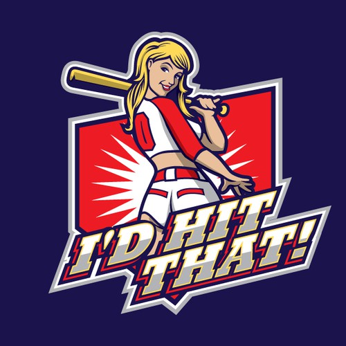 Fun and Sexy Softball Logo Réalisé par 262_kento