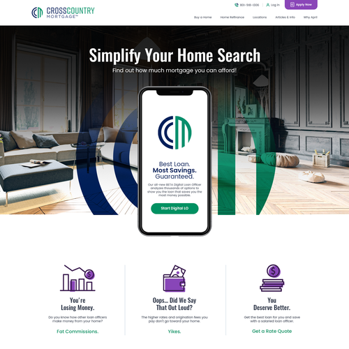 Mortgage website that is Clean, Modern, and Visually Appealing Design by Genieart