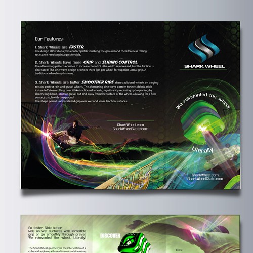 WE REINVENTED THE WHEEL! Help us create a unique brochure.. Design by Wilson López Ajtun