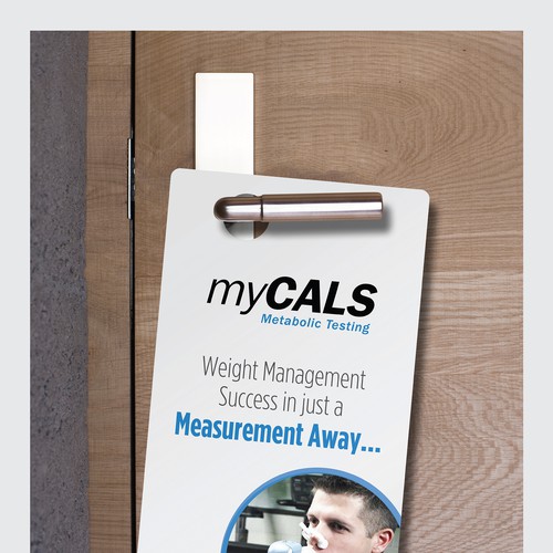Create an eye-catching door hanger promoting metabolic testing (and death to fad dieting) Design by Yaw Tong