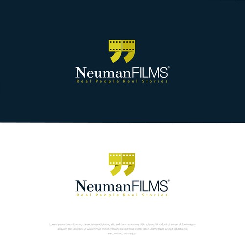 Logo for Documentary Film Company - NeumanFilms (Real People Reel Stories) Design by the ann.