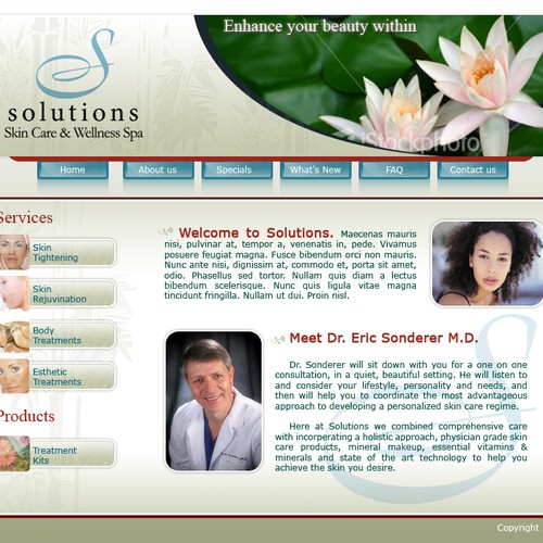 Website for Skin Care Company $225 Diseño de Cinnam1n