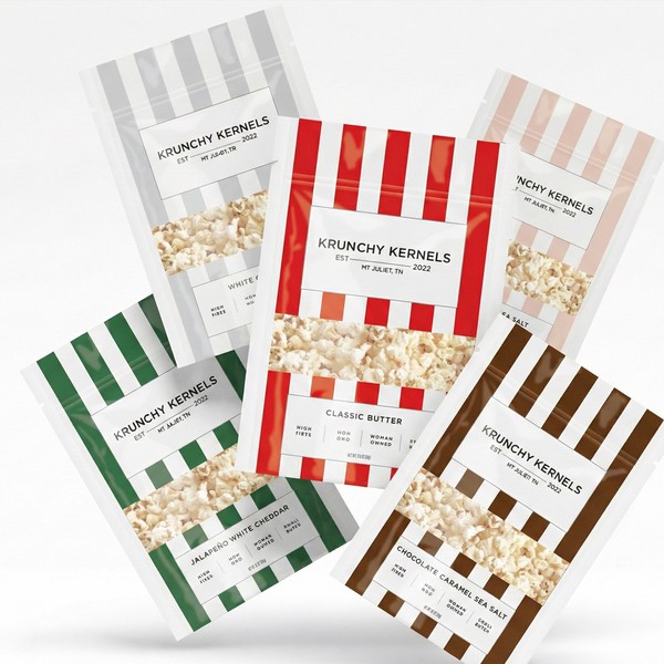 Premium and fashionable popcorn packaging design