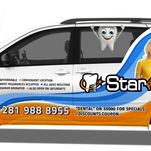  CAR wrap design for Dental office Design by Julia S.