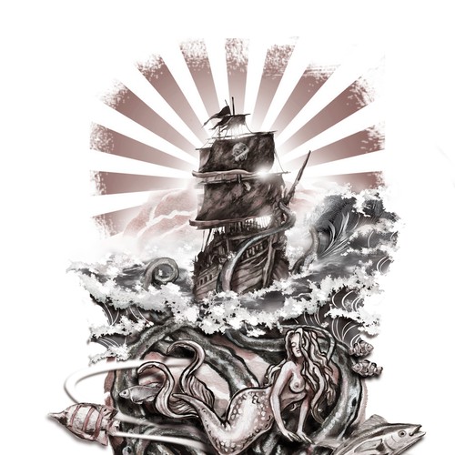 Tattoo: nautical theme, half-sleeve | Illustration or graphics contest