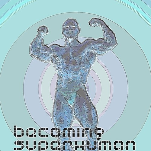 "Becoming Superhuman" Book Cover Diseño de x-relations