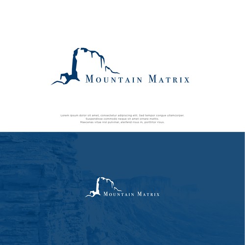 Mountain Matrix Logo Design by Jack in Black
