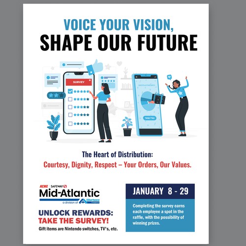 Acme Survey Need 100% Participation Design by Smarika Ahuja ❤