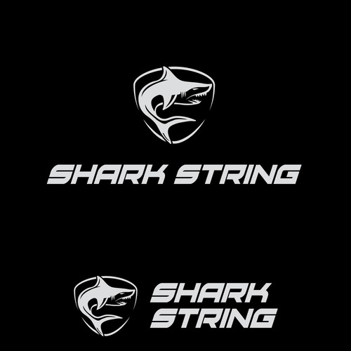 Shark String Logo Design by citra1988