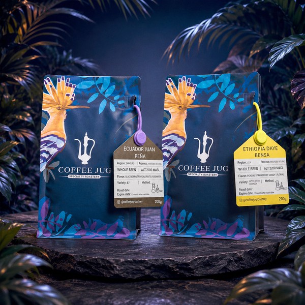Coffee Jug — Illustrated Coffee Packaging System