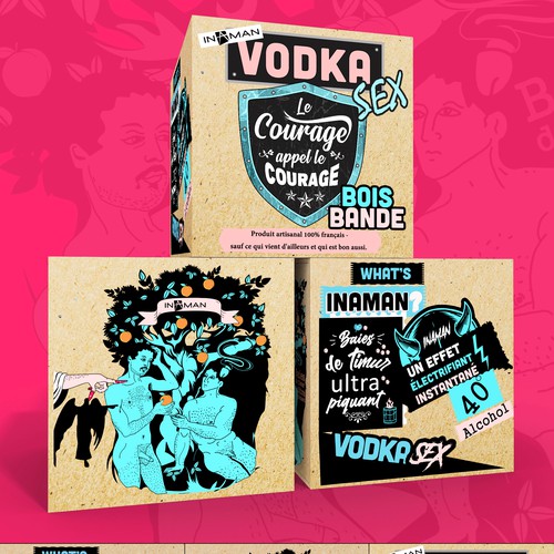 New Alcohol Brand - Stickers Diseño de Chris John'son