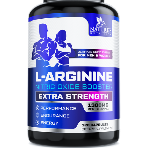 Powerful L-Arginine Capsules Design Needed for Nature's Nutrition Design by ZAKIGRAPH ®