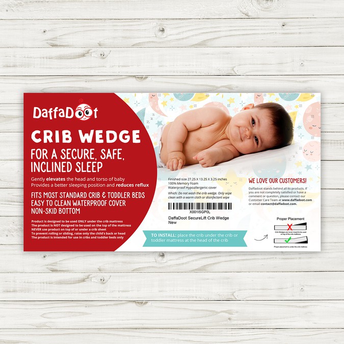 Design A Decorative Flyer For A Baby Crib Wedge Postkarten