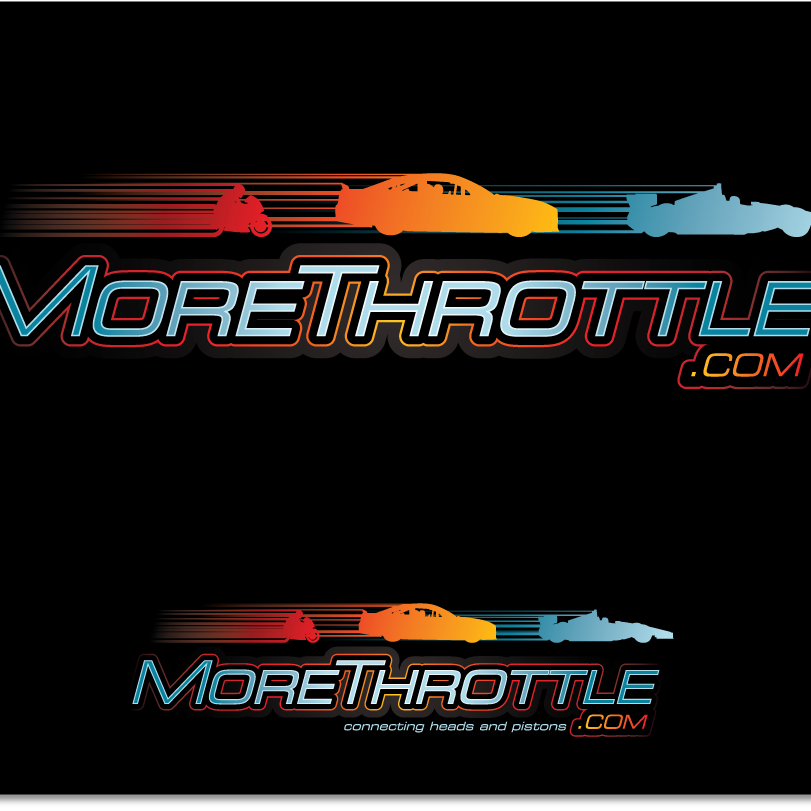 Motorsport logo with the title 'Morethrottle.com needs a new logo'