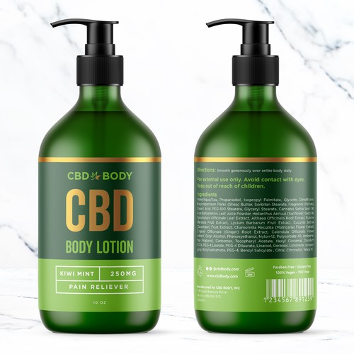 CBD Body Lotion Label Design Contest Réalisé par bcra