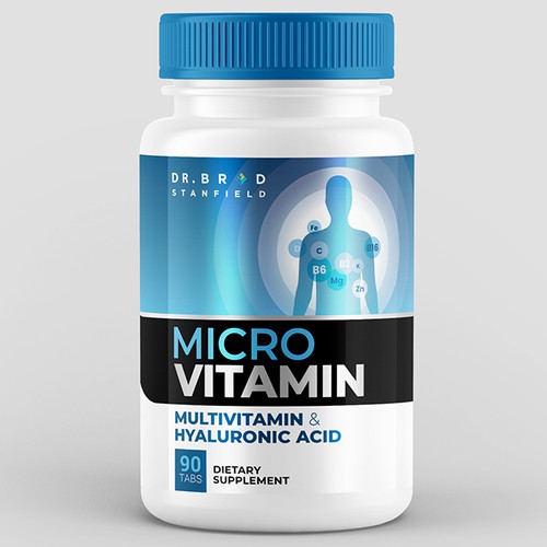 We Need a Vibrant and Scientifically-Inspired Label Design for MicroVitamin Design by Poroyo