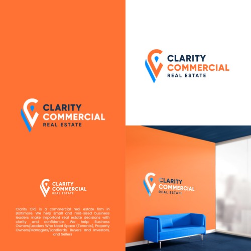 Logo + Brand Guide for Clarity Commercial Real Estate Design by Dadisigner
