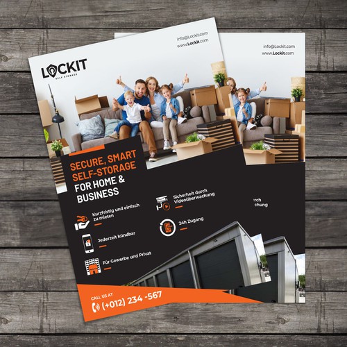 Gestalte ein Flyer Design für Selfstorage Hallen Design by creatsoul