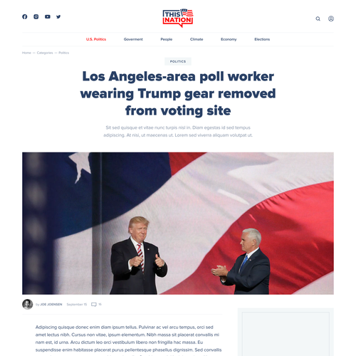 Wordpress Design for Political Blog Design by Ivan Fresh