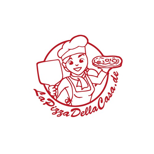 die attraktive Pizzabäckerin Design by c-artworker