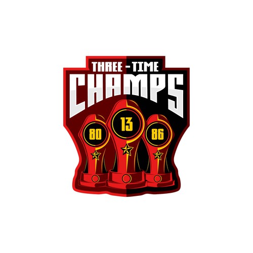 Basketball Logo for Team 'Three-Time Champs' - Your Winning Logo Featured on Major Sports Network Design by Leka Waves