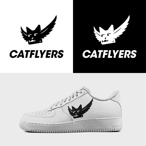 Design di Blend images to create flying cat sneaker logo: CATFLYERS di Creative Dope