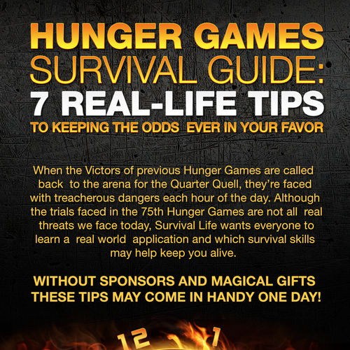 Hunger games survival guide: 7 real-life tips to keeping the odds ever in  your favor, Infographic contest