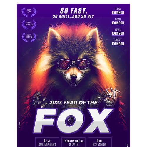 Life360 2023 Year of the Fox Poster Design by vkbdesign